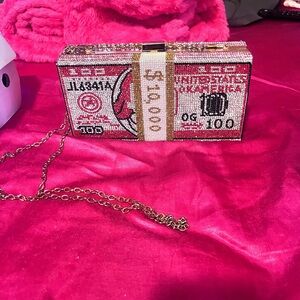 Crystal Money Clutch Bag